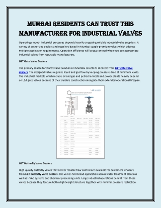 Mumbai Residents Can Trust This Manufacturer for Industrial Valves