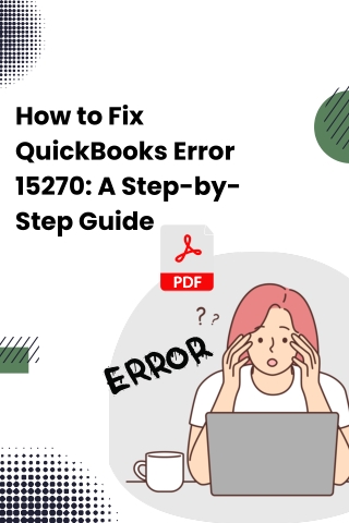 Fix QuickBooks Error 15270