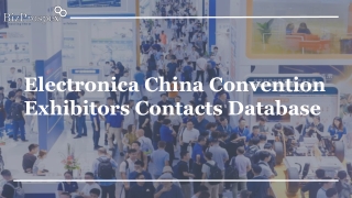 Electronica China Convention Exhibitors Contacts Database