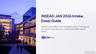 INSEAD JAN 2026 Intake: Guide to Winning MBA Essays