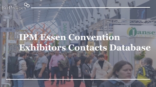 IPM Essen Exhibitors Contacts Database