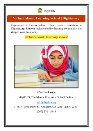 Virtual Islamic Learning School | Digities.org