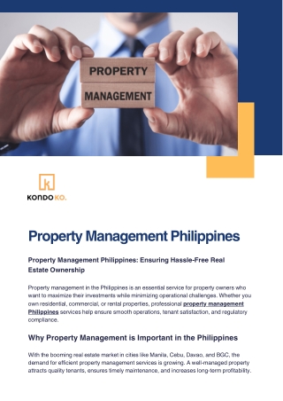 Top Property Management Services in the Philippines