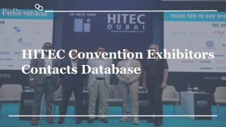 HITEC Convention Exhibitors Contacts Database