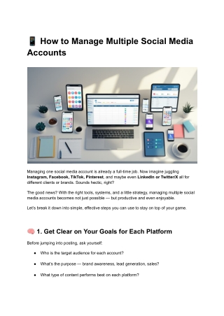 How to Manage Multiple Social Media Accounts