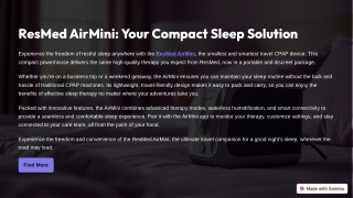 ✨ What Is the ResMed AirMini?