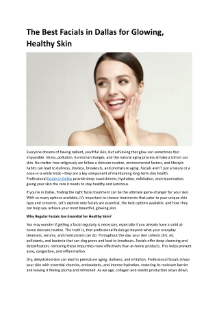 Best Facials in Dallas