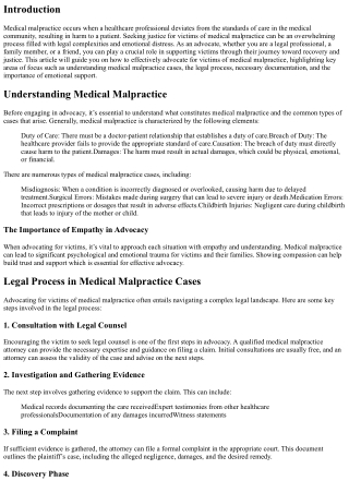 How to Advocate for Victims of Medical Malpractice