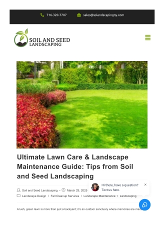 Ultimate Lawn Care & Landscape Maintenance Guide - Tips from Soil and Seed Landscaping