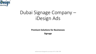 Dubai Signage Company – iDesign Ads home