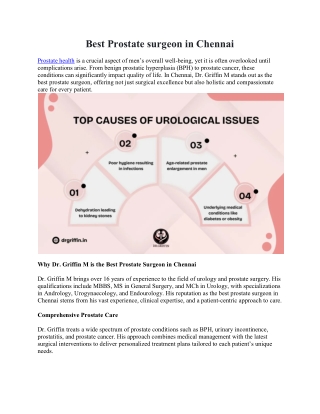 Best Prostate surgeon in Chennai