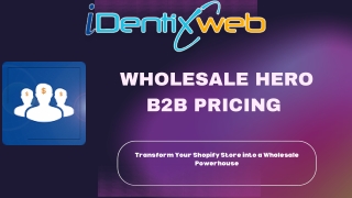 Boost Your B2B Sales with Wholesale Hero – The Ultimate Shopify Pricing App