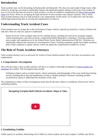 How Truck Accident Attorneys Can Maximize Your Compensation