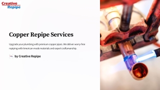 Copper Repipe Services