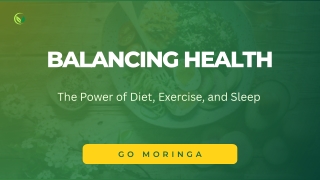 Balancing Health The Power of Diet, Exercise, and Sleep