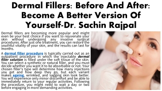 Botox Vs Fillers: What Would Be Right For You?-Dr. Sachin Rajpal