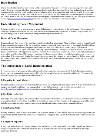 Challenging Police Misconduct: Steps to Take for Justice