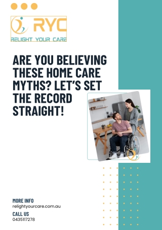 Are You Believing These Home Care Myths Let’s Set the Record Straight!