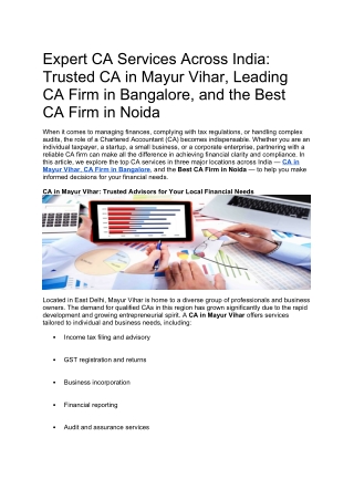 Expert CA Services Across India