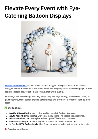 Elevate Every Event with Eye-Catching Balloon Displays