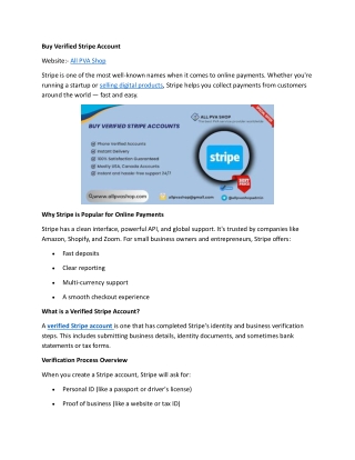 Buy Verified Stripe Account