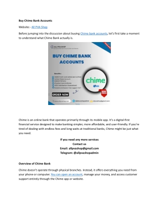Buy Chime Bank Accounts