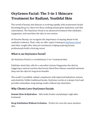 OxyGeneo Facial_ The 3-in-1 Skincare Treatment for Radiant, Youthful Skin