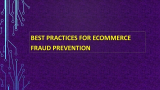Best Practices for eCommerce Fraud Prevention