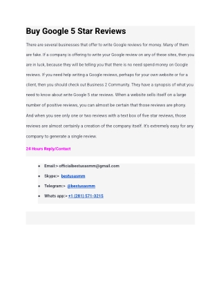 google 5 star review