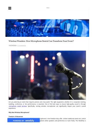 Wireless Wonders How Microphone Rental Can Transform Your Event