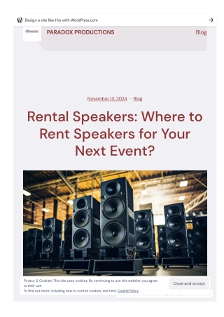 Rental Speakers: Where to Rent Speakers for Your Next Event?