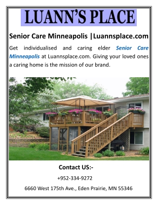 Senior Care Minneapolis  Luannsplace