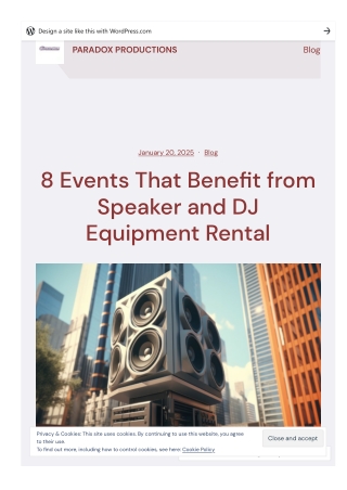 8 Events That Benefit from Speaker and DJ Equipment Rental