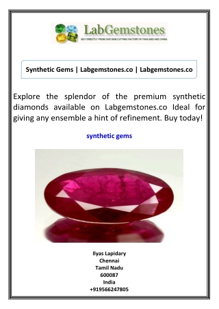 Synthetic Gems Labgemstones.co Labgemstones.co