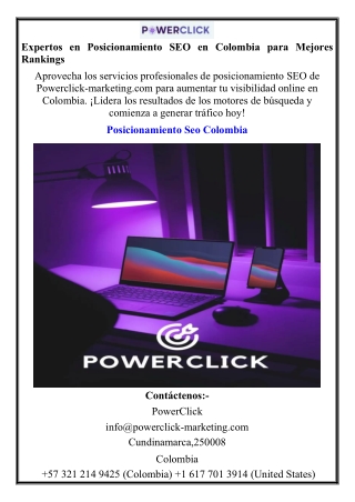 Expertos en Posicionamiento SEO en Colombia para Mejores Rankings