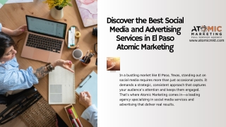 Discover the Best Social Media and Advertising Services in El Paso - Atomic Marketing