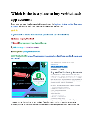 Which is the best place to buy verified cash app accounts