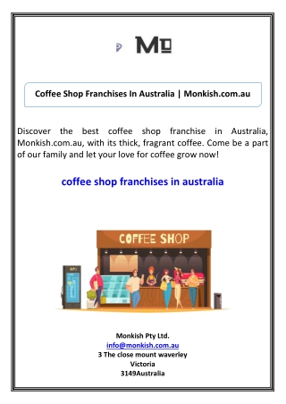 Coffee Shop Franchises In Australia Monkish.com.au