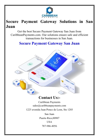 Secure Payment Gateway Solutions in San Juan
