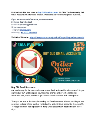 Top 5 Trustable Marketplace to Buy Old Gmail Accounts