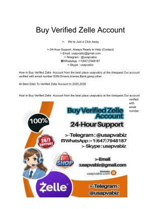 7k Best Sites To Verified Zelle Account In 2025,2026