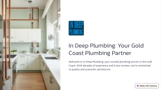 In Deep Plumbing: Your Trusted Gold Coast Plumbing Experts