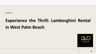 Experience the Thrill Lamborghini Rental in West Palm Beach