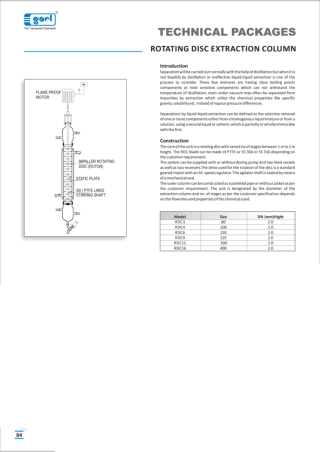 Best Rotating Disc Extraction Column Manufacturer & Dealers