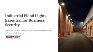 Secure Your Business Premises with Powerful Industrial Flood Lighting