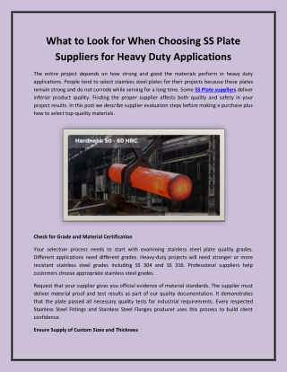 What to Look for When Choosing SS Plate Suppliers for Heavy Duty Applications (1)
