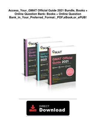Access_Your_GMAT Official Guide 2021 Bundle, Books   Online Question Bank: