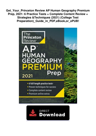Get_Your_Princeton Review AP Human Geography Premium Prep, 2021: 6 Practice
