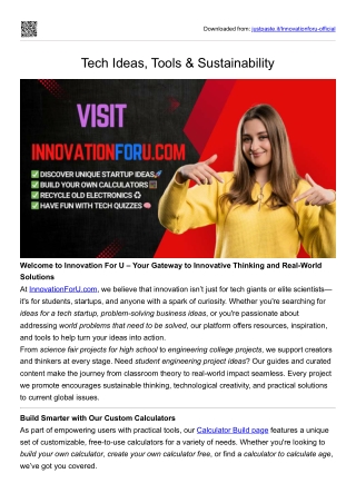 Tech Ideas, Tools & Sustainability