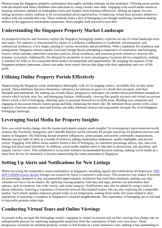 Smart Online Property Search Tactics in Singapore